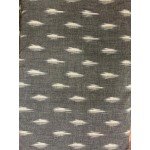 Gray Authentic Ikat Cotton Fabric
