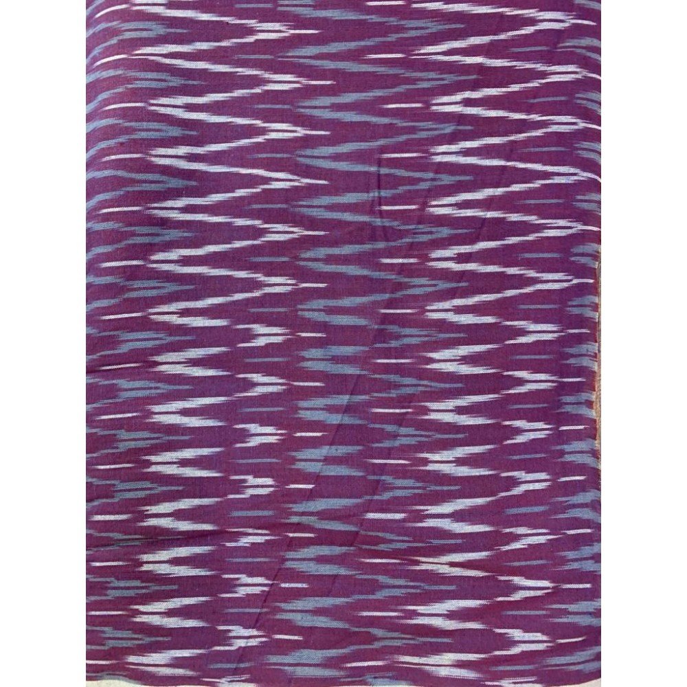 Handwoven Purple Ikat Cotton Fabric