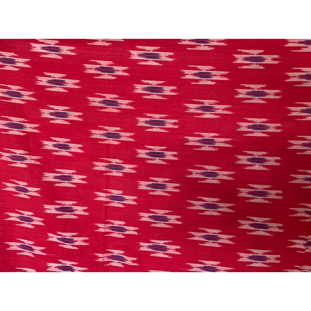 Red Authentic Ikat Cotton Fabric