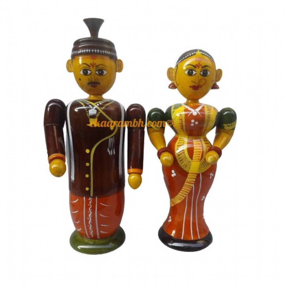 Etikoppaka Toy of Traditional Indian Couple
