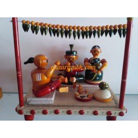 Lacquered Etikoppaka Wooden Traditional Hindu Marriage Ceremony Toy