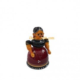 Lacquered Traditional Girl Kumkum Box