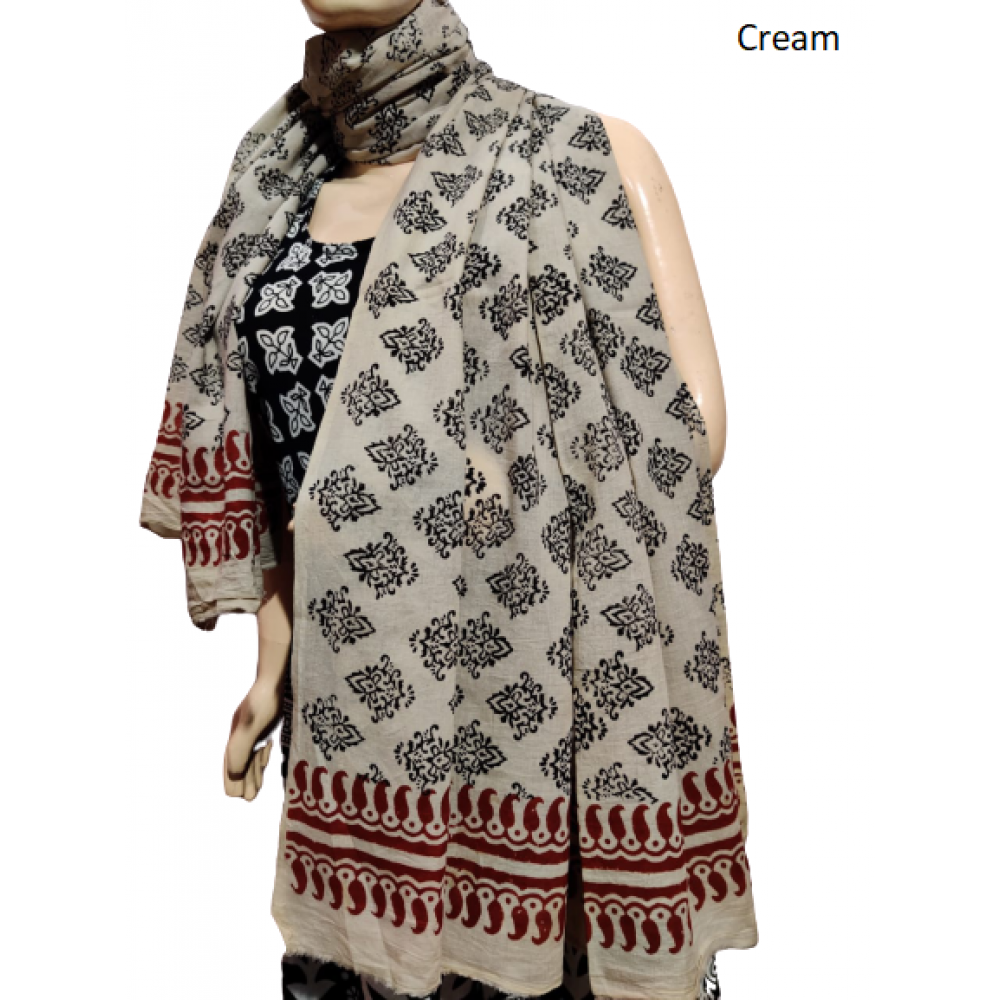 Indian Traditional Hand Block Printed Neck Wrap