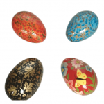 Kashmir Papier Mache Decorative Easter Eggs Pack of 4