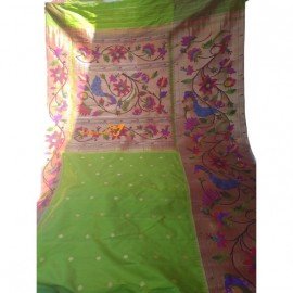 Pure Silk Bridal Asawali Paithani