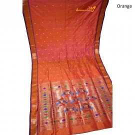 Yeola Handloom Pure Silk Paithani Saree With Double Pallu