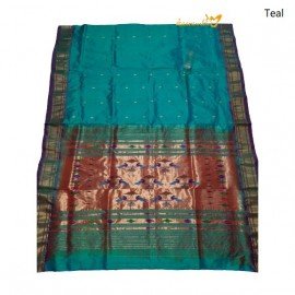 Yeola Handloom Pure Silk Paithani Saree With Double Pallu